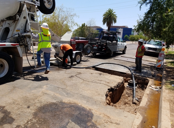 Action Concrete Pumping Phoenix Tucson Flagstaff Prescott Statewide Arizona - Tucson, AZ. Underground Pipe Abandonment in Place, Also known as Underground Pipe Abatement.