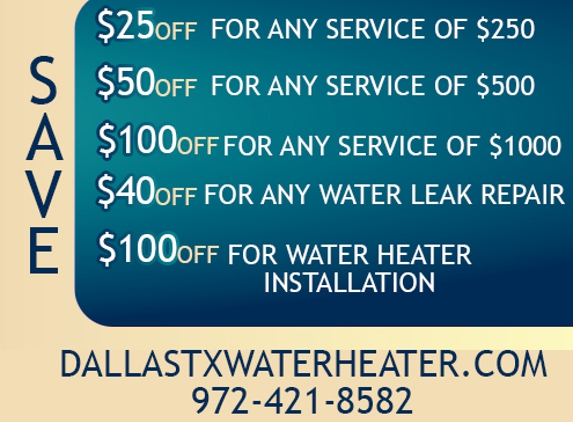Dallas TX Water Heater - Dallas, TX