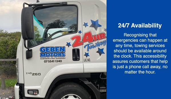 Geben Motors Towing - Beaudesert, QLD. 24/7 Availability