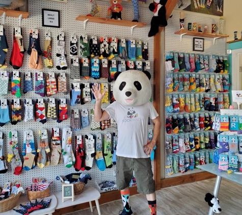 Sock Panda - Los Angeles, CA. The Panda hard at work at the Sock Panda