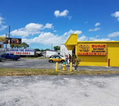 K&S Wholesale Tile - Clearwater, FL. This is what to look for when you get off of the Bryan Dairy Rd exit of US Hwy 19 Northbound (near Quaker Steak & Lube) on the right side