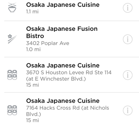 Osaka Japanese Cuisine - Memphis, TN