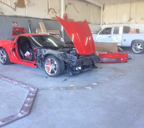 Katore Body & Automotives - Slidell, LA. 2012 Corvette during repairs in May 2017