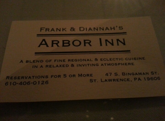 Frank & Diannahs Arbor Inn - Reading, PA