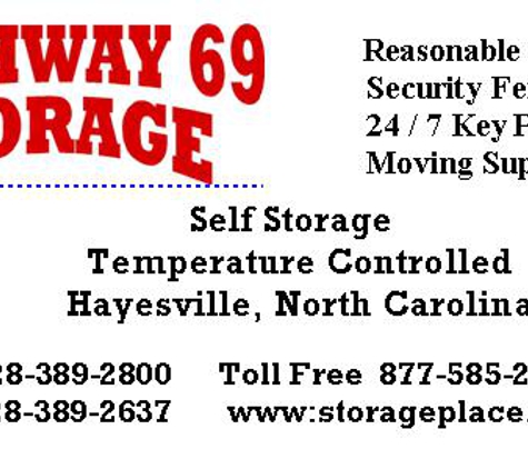 Highway 69 Storage - Hayesville, NC