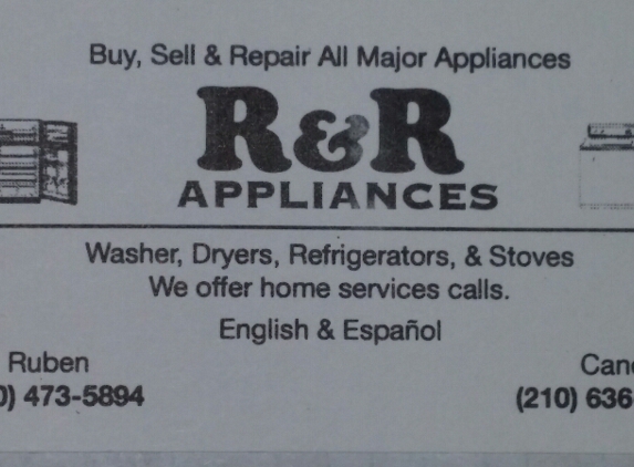 R & R Appliance Repair - San Antonio, TX. R & R Appliance Repairs  
210-636-5005