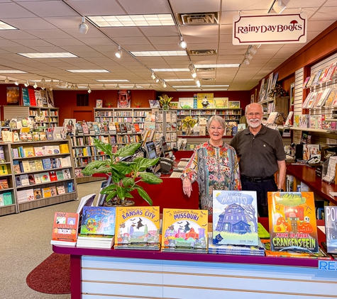 Rainy Day Books, Inc. - Fairway, KS. Vivien & Roger inside their Rainy Day Books Bookstore.