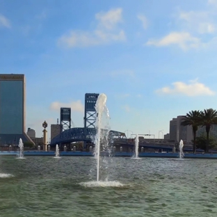 Northpoint Dental - Jacksonville, FL. Friendship Fountain wih Wells Fargo Center in the background at 15 minutes drive to the southwest of Jacksonville dentist Northpoint Dental