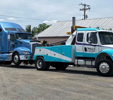 Rell's Towing & Recovery - Worton, MD. Worton MD Semi Cab Towing