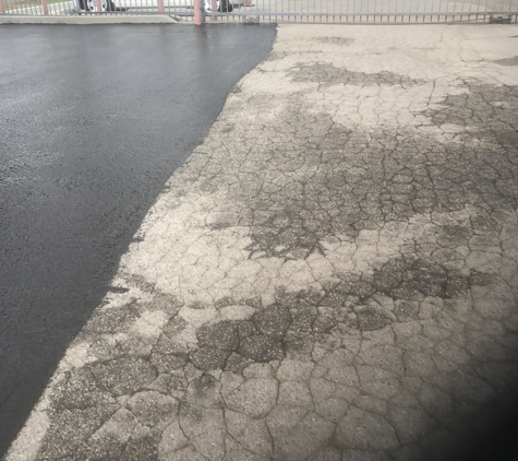 West Bay Asphalt Works - Perris, CA. Before and after seal coating