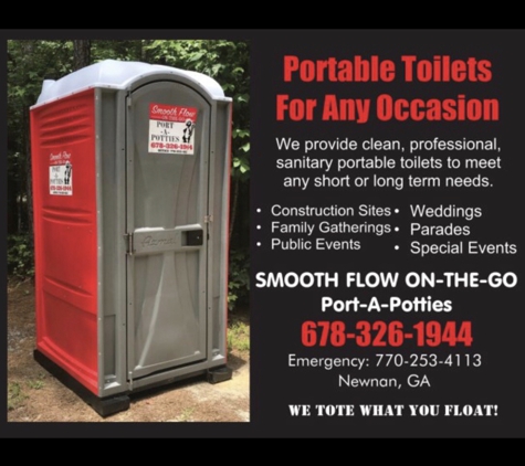 Smooth  Flow Septic Pumping Service - Newnan, GA. We offer Portable toilets