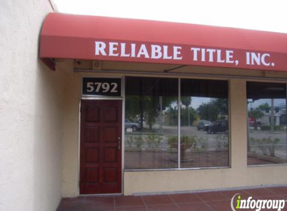 Reliable Title Inc - Hollywood, FL