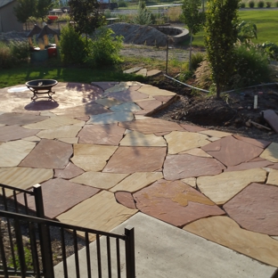 Arrow Rock & Stone - West Jordan, UT. Flagstone Patio Multi-Colored