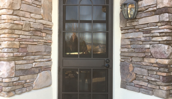 Nevada Tough Doors | formerly Mattlock - Sparks, NV. Combination Security Storm Screen Door with Stainless Steel Screen & Self-Storing Glass