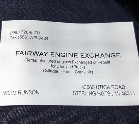 Fairway Engine Exchange - Sterling Heights, MI