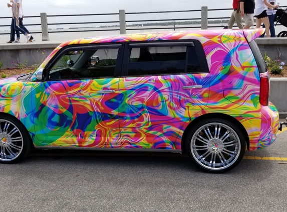 Summerville Signs - Summerville, SC. Chris's 2009 scion xb custom wrap