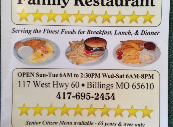 Gold Star Family Restaurant - Billings, MO