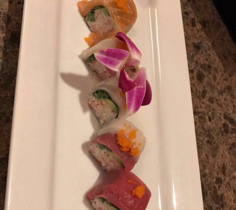 Saketini Steakhouse and Sushi - Broussard, LA. Rainbow roll with no rice