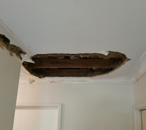 Darrell Murray Plastering - Avalon Beach, NSW. The scary 'before' of the ceiling