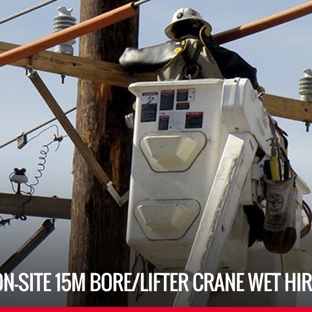 Power Poles Plus Pty Ltd - Highfields, QLD. On‑Site 15m Bore/Lifter Crane Wet Hire