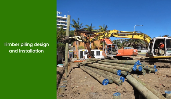 Engineered Floors Of Australia Pty Ltd - Unanderra, NSW. Timber piling design and installation