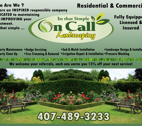 On Call Landscaping - Orlando, FL