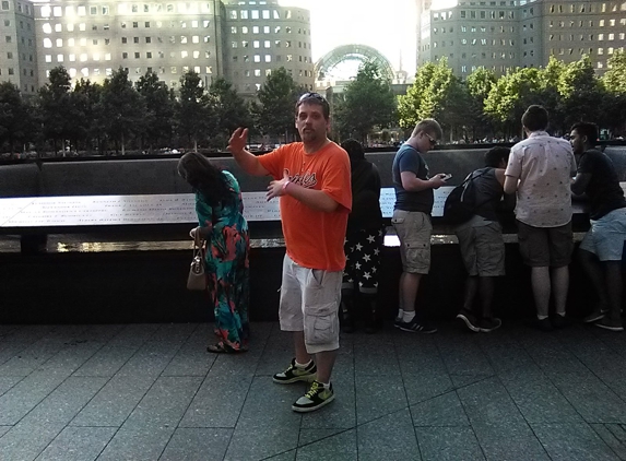 Tobacco Stop - Nottingham, MD. Me at 'ground zero' 9/11 memorial reflecting pools