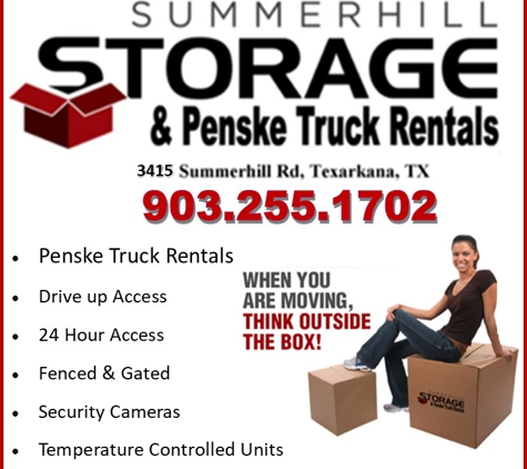 Summerhill Storage - Texarkana, TX. All of your storage and moving needs