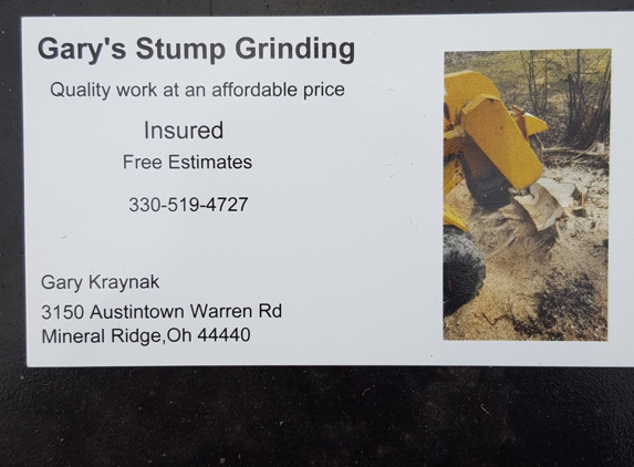 Gary's Stump Grinding - Mineral Ridge, OH