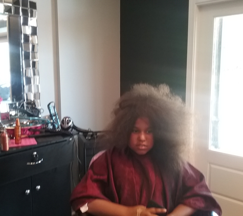 THE PINK SALON - Cordova, TN. Natural hair...before picture