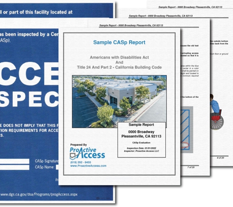 proactive access - San Diego, CA. CASp Inspection Report