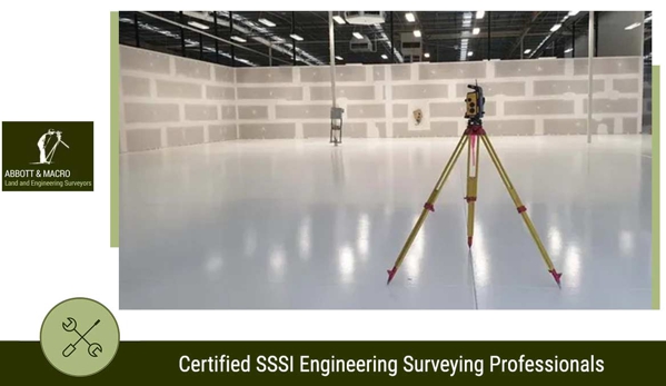 Abbott & MACRO Land and Engineering Surveyors. Certified SSSI Engineering Surveying Professionals