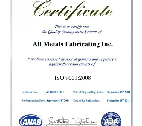 All Metals Fabricating - Allen, TX