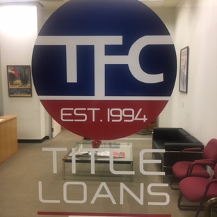 TFC Title Loans - Bakersfield, CA. Logo on the Los Angeles door