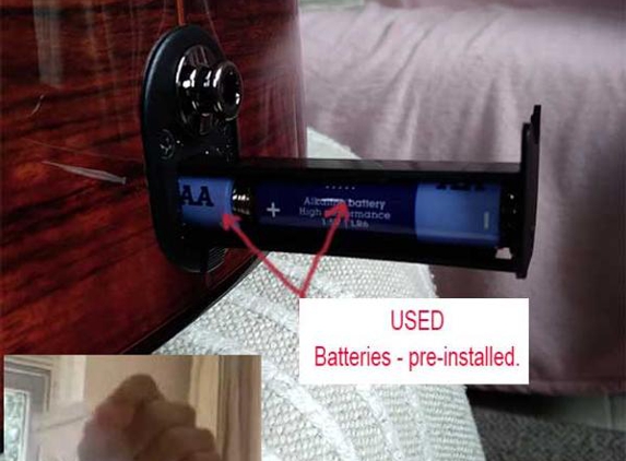 Kosmic Sound - Osborne Park, WA. Batteries pre-installed in Yamaha guitar, but they are supose to be new and inside a plastic bag.