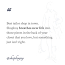 Shop Boy - Clothing Alterations