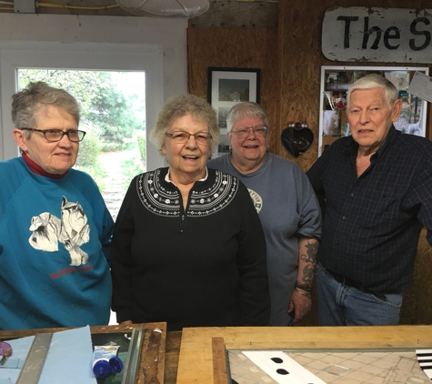 stained glass barn - Springfield, OH. Ronda, Helen, Vicky and Harold