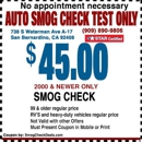 Auto Smog Check Test Only - Emissions Inspection Stations