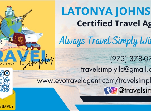 Travel Simply LLC - Randolph, NJ. Business Card