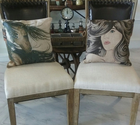 Miranda Style - North Miami, FL. Chair rustic weathered oak wood     leather and fabric, perfect for  dining room or bedroom