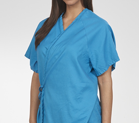 Nixon Medical - East Hartford, CT. Woman in half teal cape