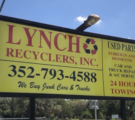 Lynch Recyclers Inc - Bushnell, FL. Business Sign