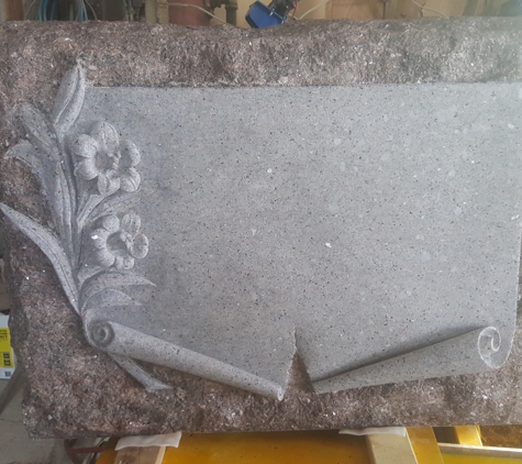 Vermont Stone Sculpturing, Inc. - Williamstown, VT. HAND SCULPTURED HEADSTONE