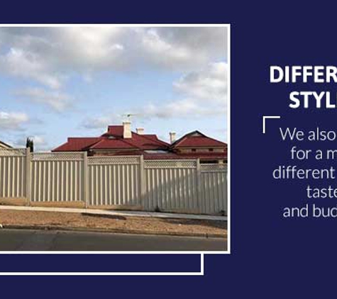 Bazza's Fencing - Roseworthy, SA. Different Styles