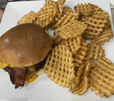 Krave - Lapeer, MI. Double double bacon burger with waffle fries