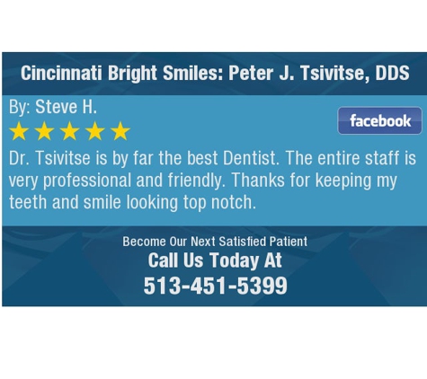 Cincinnati Bright Smiles: Peter J. Tsivitse, DDS - Cincinnati, OH