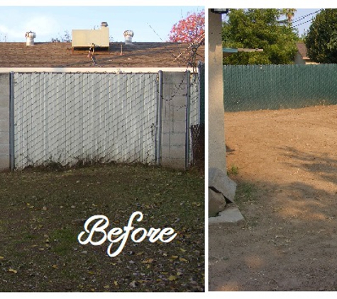 A & S Grading Services, Inc.. We started with rolling hills and dirt piled high on the fence. Better photos for "after" coming soon.