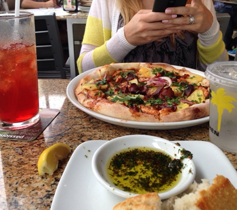 California Pizza Kitchen - Marina Del Rey, CA. Bbq chicken pizza with bacon 