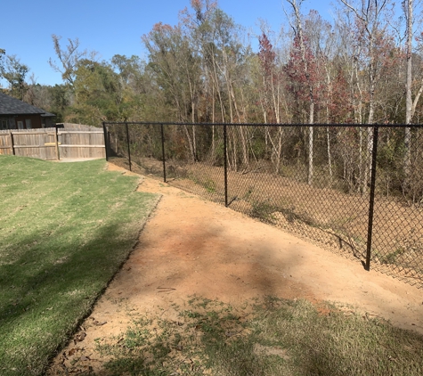 Champion Fence - Tyler, TX. Black Vinyl Chain Link Fence