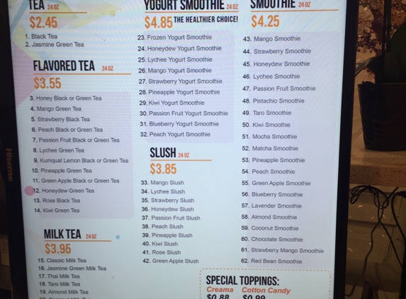 Boba Master - Santa Clarita, CA. Menu